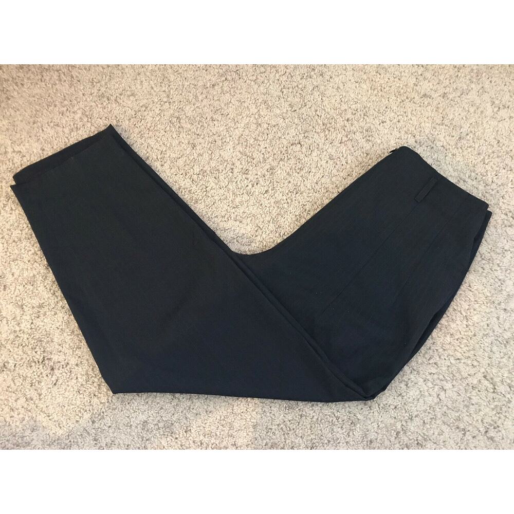 Black Checkered Back Zipper Belt Loop Women's Dress Pants Size 12 Inseam 28